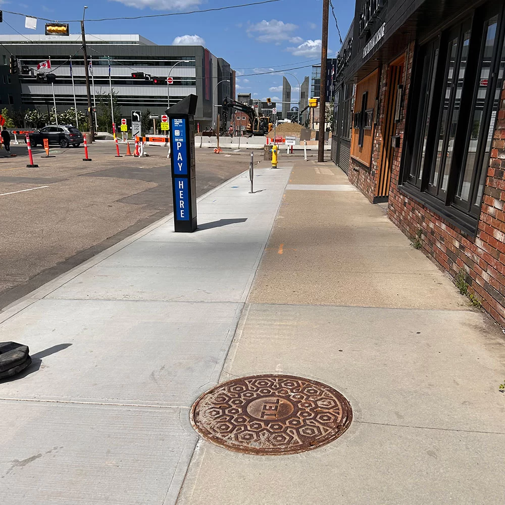 Chermik Technical Services crew working on roadside infrastructure project in Alberta