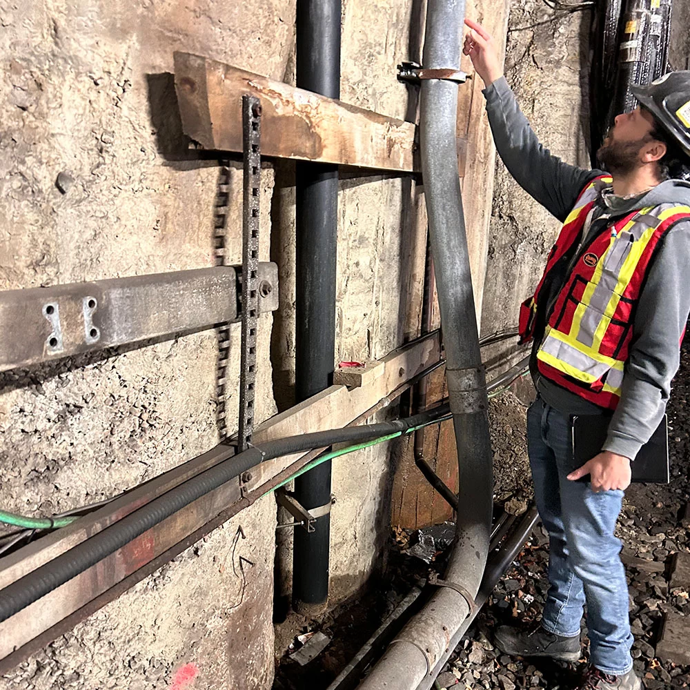 Rail corridor infrastructure with electrical and communication systems in Alberta